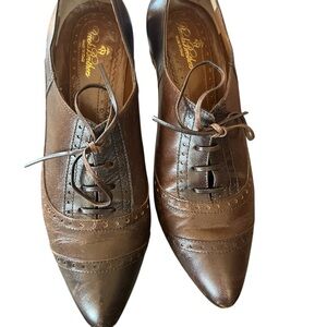 Vintage Brooks Brothers Brown Leather Oxford Shoes/heels